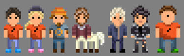 Percy Jackson Characters 8 bit