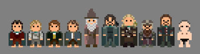 Lord of the Rings Characters 8 bit