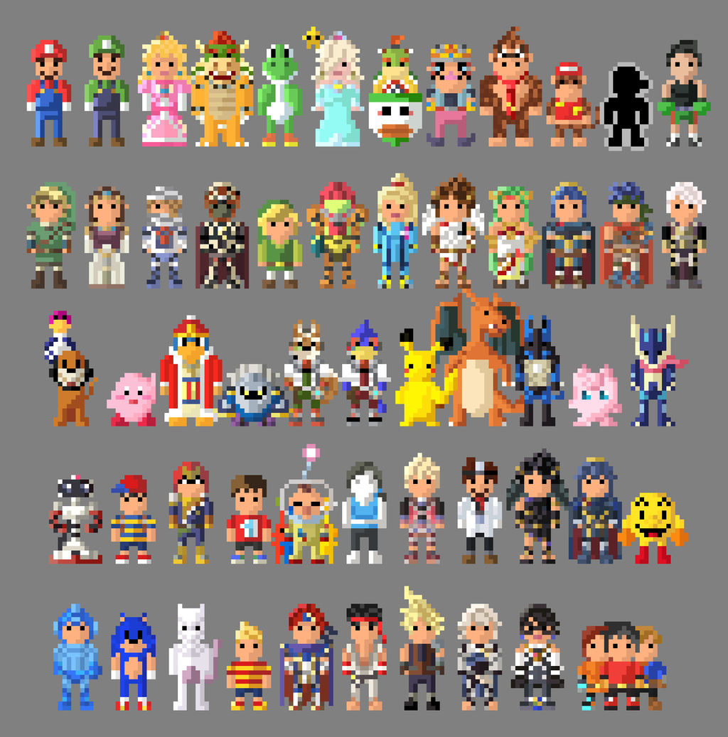 Ssb4 Super Smash Bros 4 8 Bit by LustriousCharming on DeviantArt