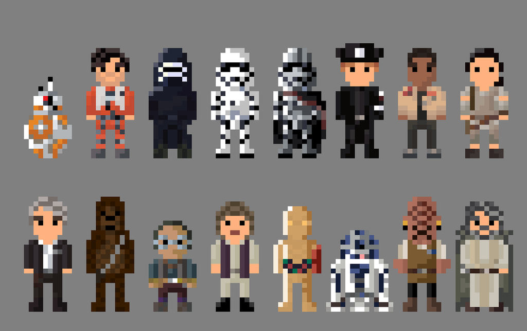 Star Wars The Force Awakens Characters 8 bit