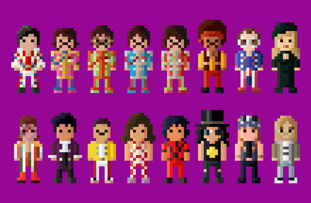 Classic Rock Artists Collection 8 Bit by LustriousCharming on DeviantArt