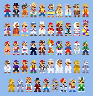 Super Mario Odyssey Costumes 8 Bit Sprites