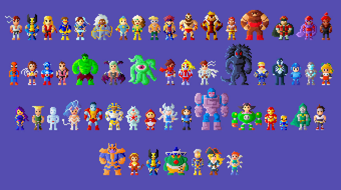 Marvel Vs. Capcom 2 Characters 8 bit (Remastered) by LustriousCharming ...