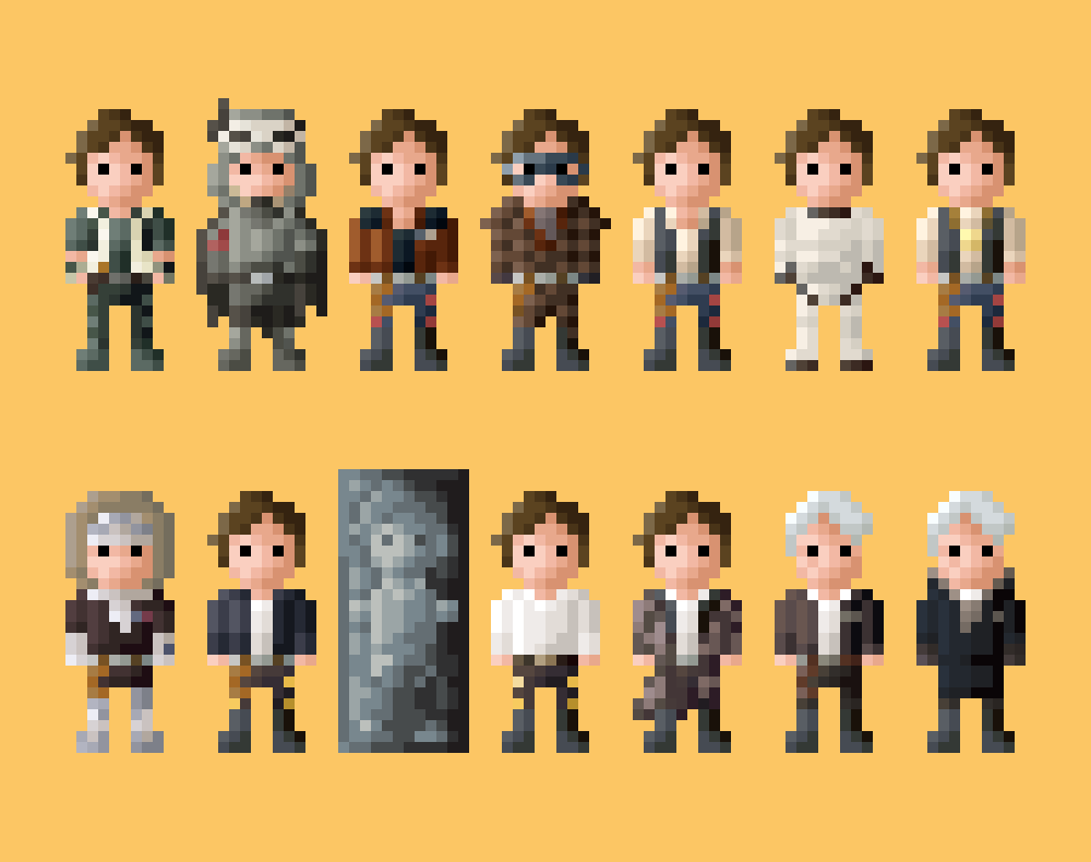 Star Wars The Last Jedi Characters 8 Bit by LustriousCharming on