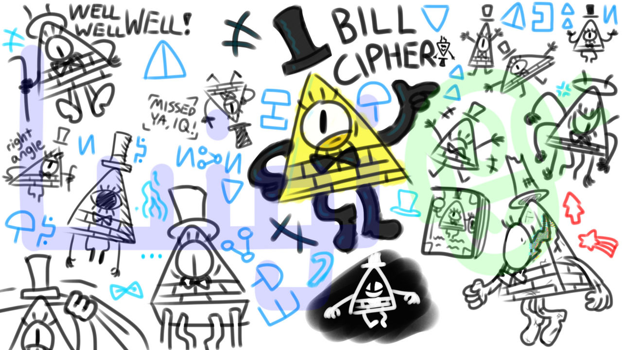 Bill Cipher doodles! by Luigi33330 on DeviantArt