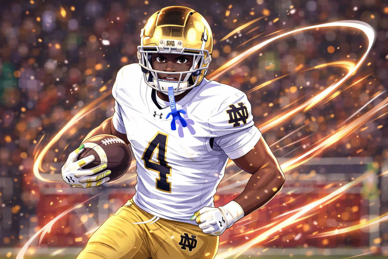 Jeremiyah Love RB Notre Dame by Leewilk23 on DeviantArt
