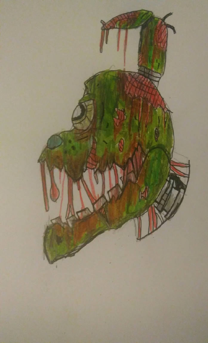 Watercolor and color pencil springtrap by artkoopa99 on DeviantArt