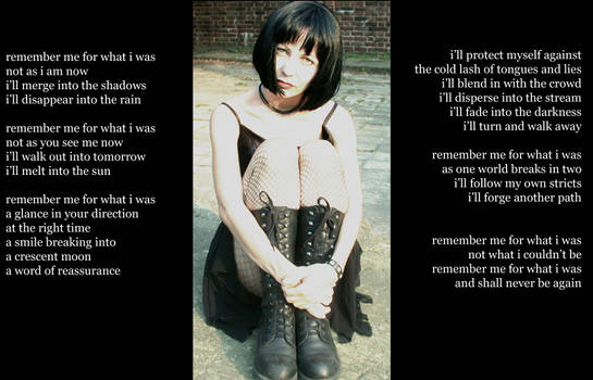 Remember me for what I was XXX