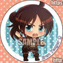 Attack on Titan special badge - chibi set