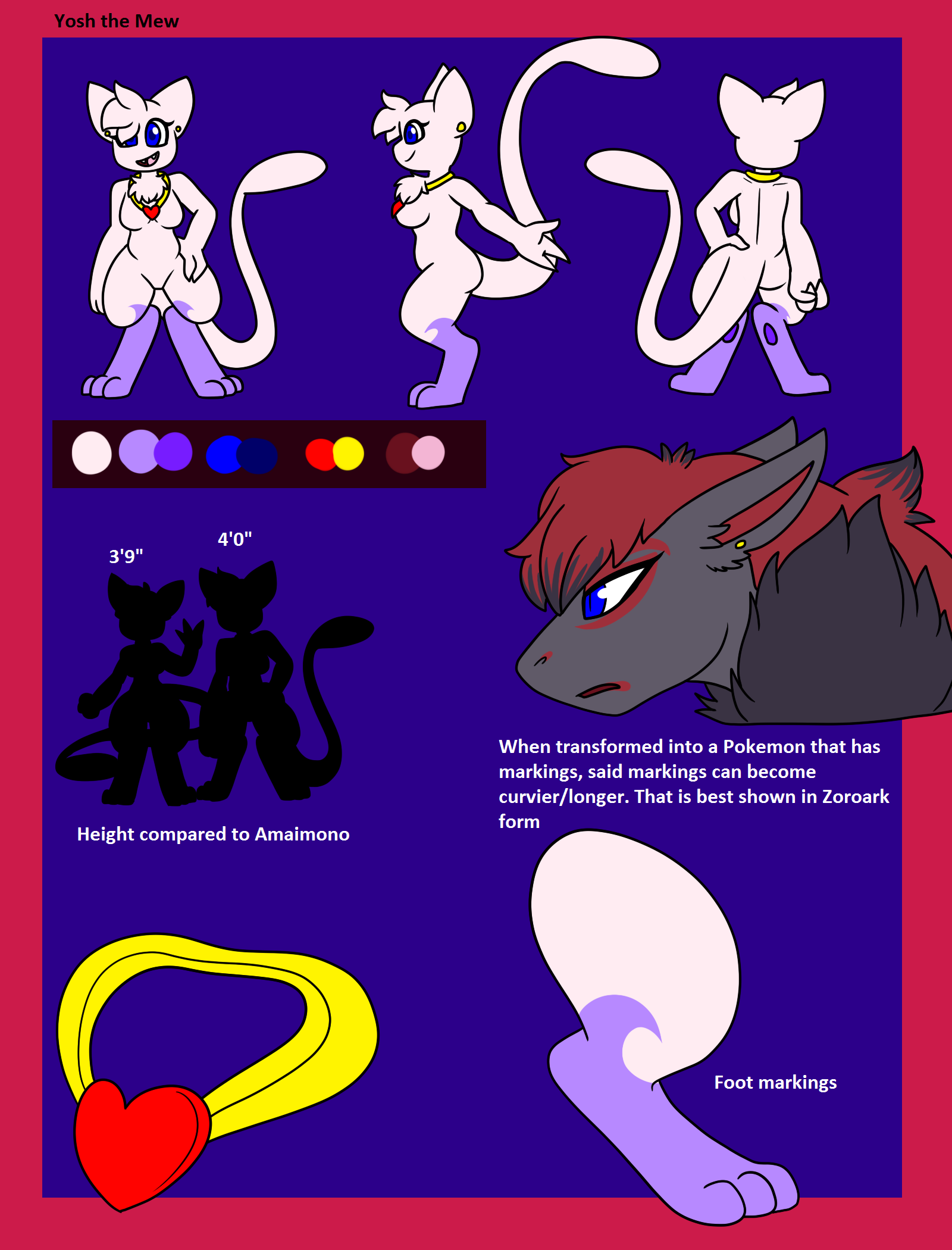 Pokemon Character Reference - Yosh the Mew