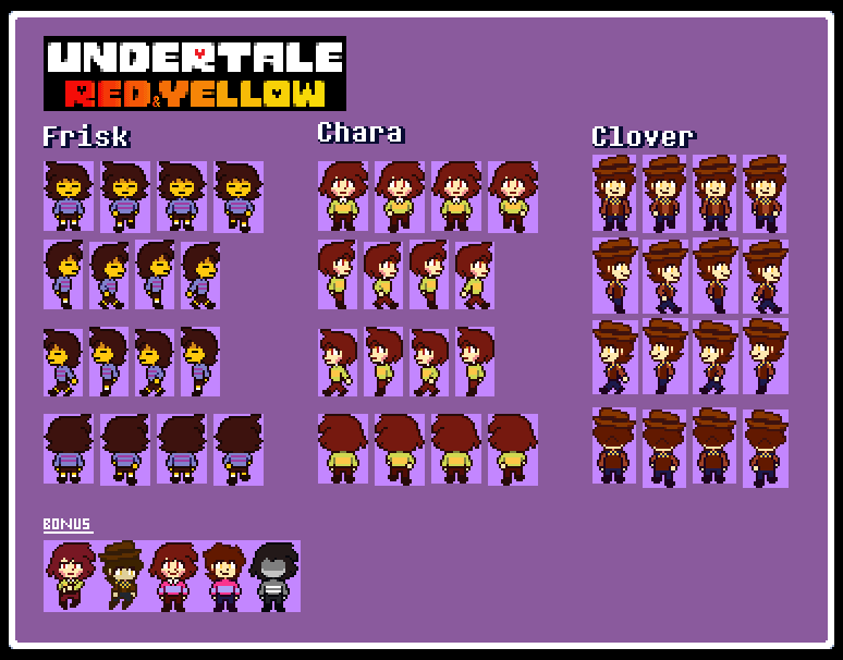 Unitale Red Undertale - Red And Yellow Sprites by MetaVandetta23PL on DeviantArt