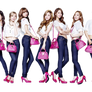 SNSD PNG render [ For Jeans Samantha Thavasa ]