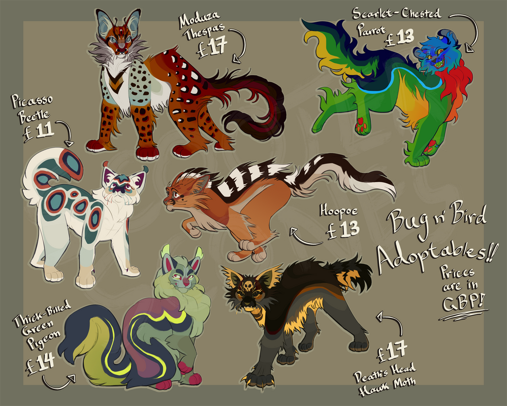 Scooter Insect #4 - BIRD/INSECT THEMED ADOPTS by scooterscones on DeviantArt