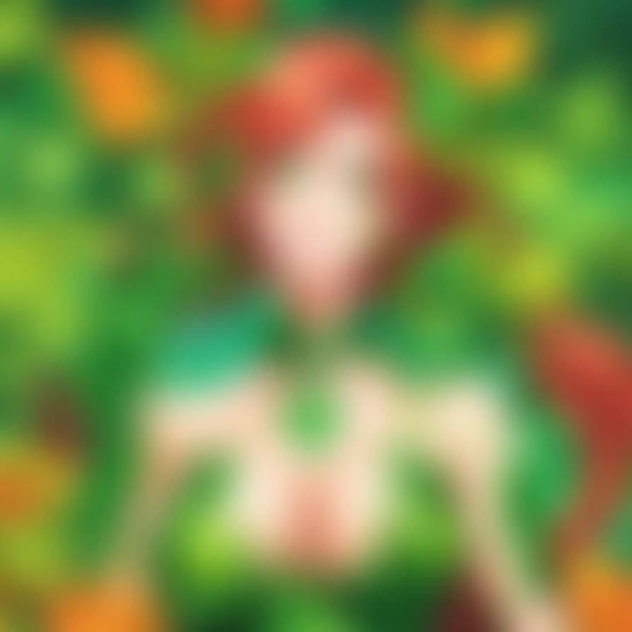 Poison Ivy naked with some emerald germs around by JonathanP76mtl on