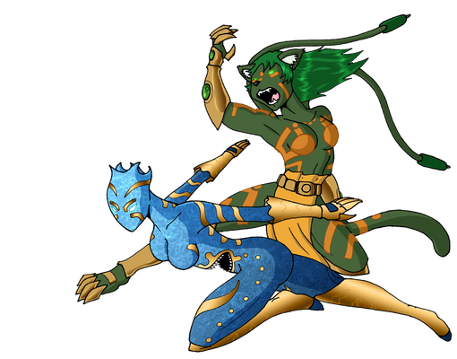 NekoJade and Aquamarine