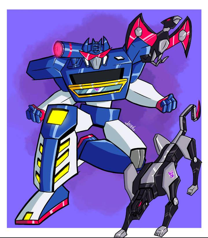 Soundwave With Ravage Soundwave, Ravage and Laserbeak by IzrredMan by Knight478 on DeviantArt