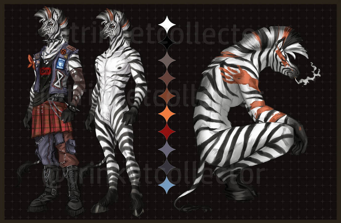 Pimp Zebra CLOSED adopt Auction- Punk Zebra by trinketcollector2 on DeviantArt