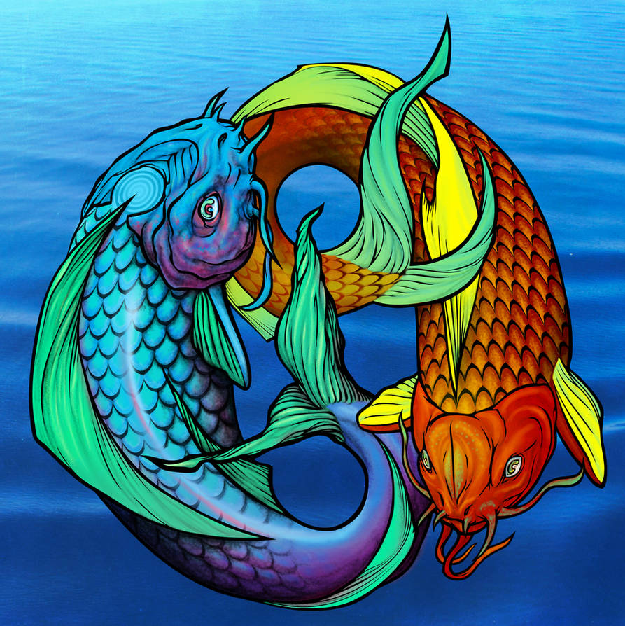 Животное рыб знак зодиака. Мандала рыбы Тай. Рыбки Инь Янь арт. Психоделическая рыба. Две рыбы.