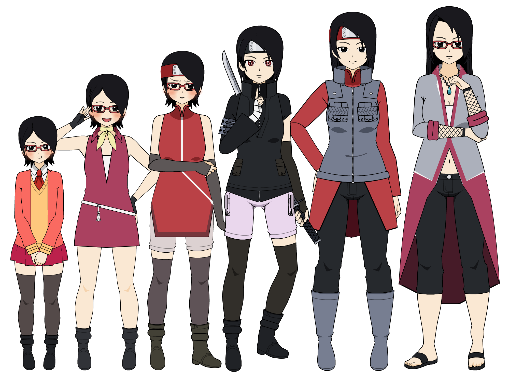 Sarada Uchiha Fanart by iEvgeni on DeviantArt