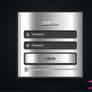 Free Metalic Style Login Form PSD