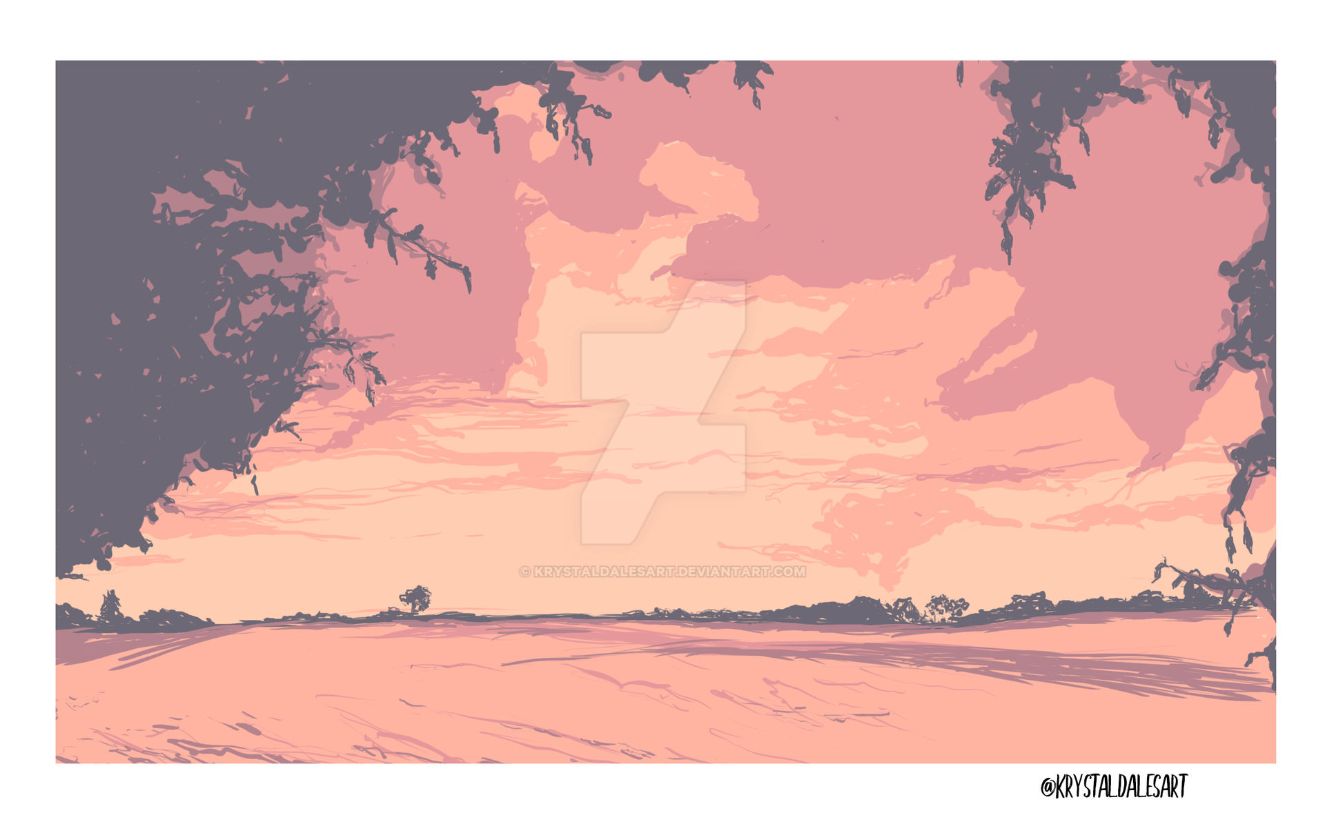 Paisagem de pêssego