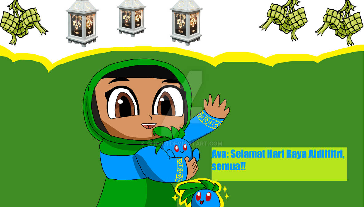 Selamat Hari Raya Aidilfitri daripada Ava, semua! by chin111 on DeviantArt