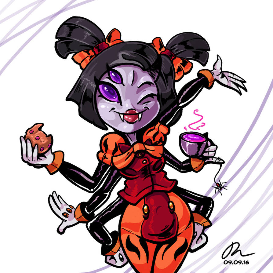 Muffet Raffle Day 4 - Muffet (Drawing Challenge) by GreenGuy-DA on DeviantArt