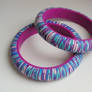 Stropple cane polymer clay bangles