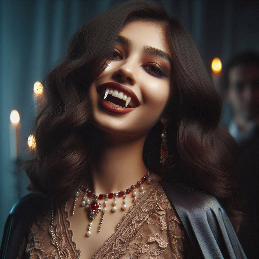 Vampire Simling Smiling Vampiress by madvirgo on DeviantArt