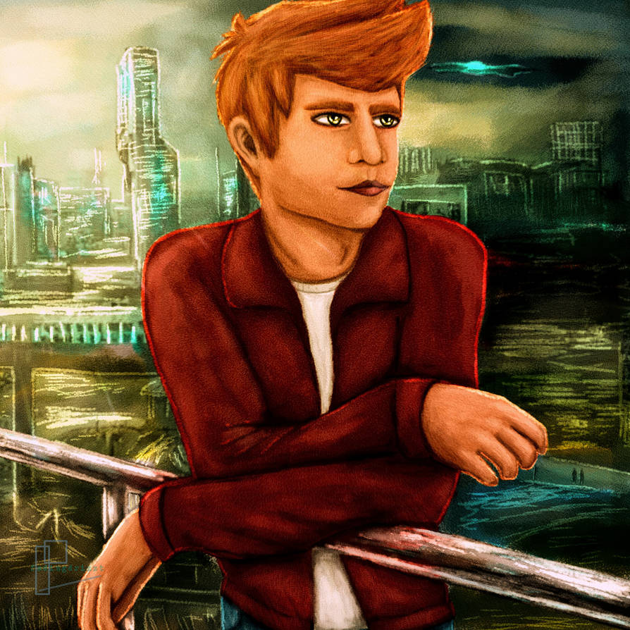 philip j. fry, tripped by fadingdrizzt on DeviantArt