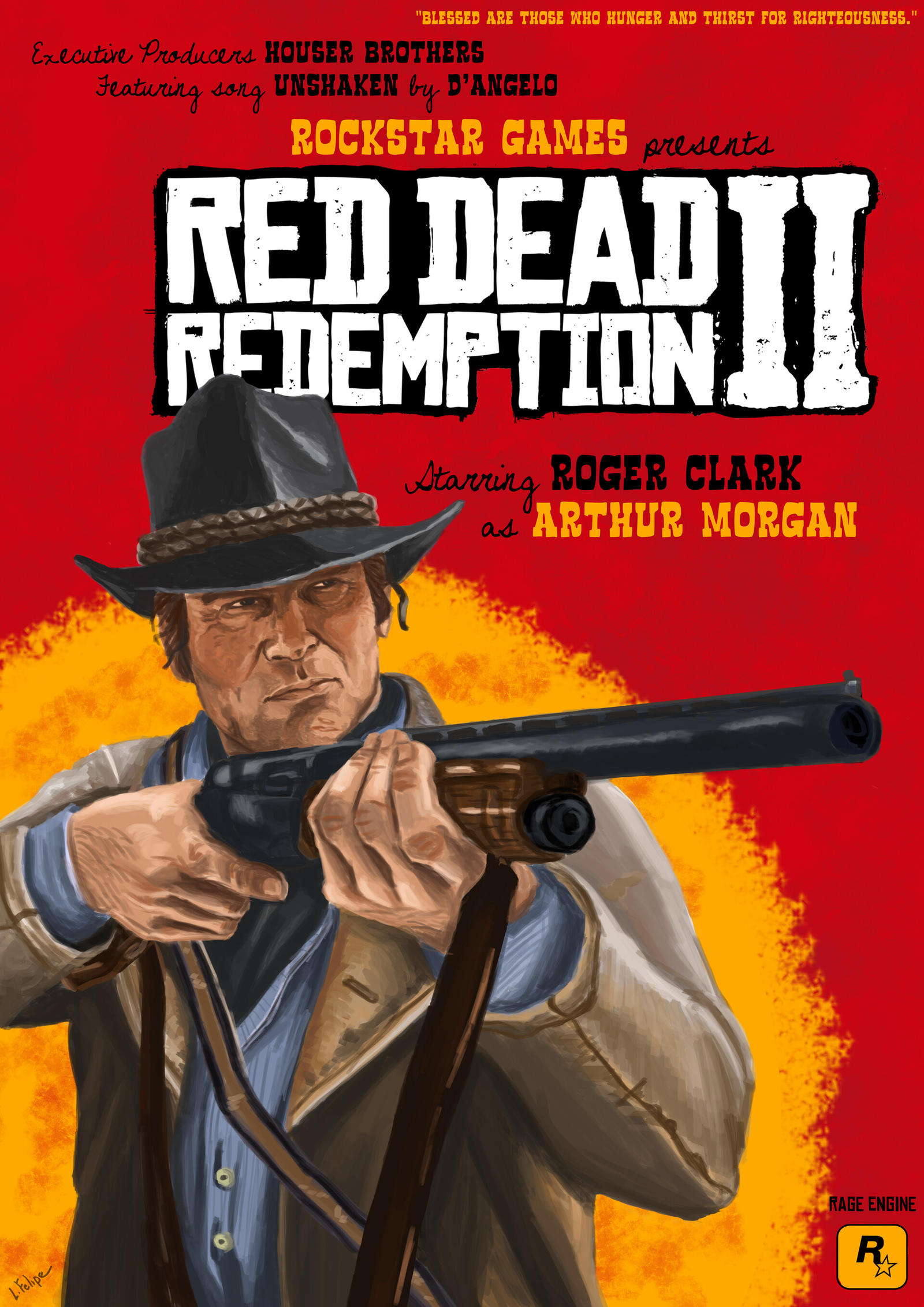 Red Dead Redemption II Arthur Morgan - Fanposter by theverumrex on