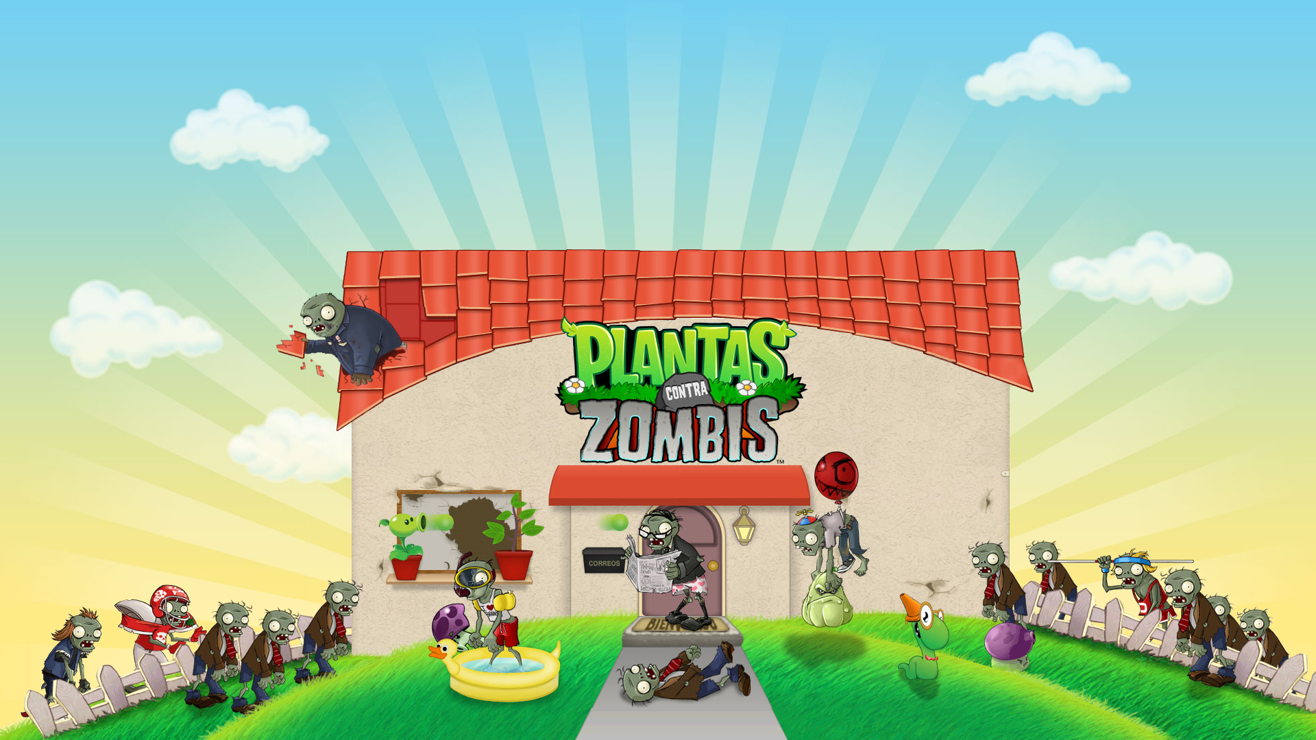Wallpaper Plants vs Zombies by Monocidad on DeviantArt Wallpaper Plants vs Zombies by Monocidad on DeviantArt