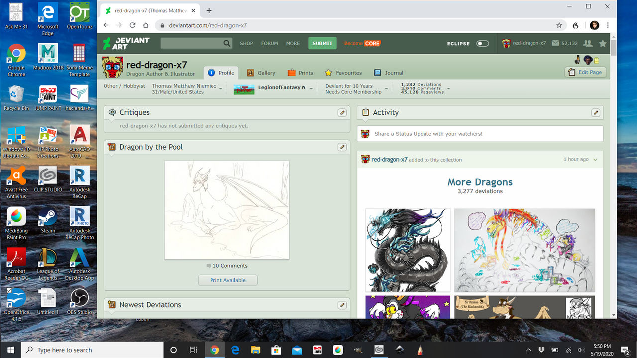 RIP DeviantArt Layout by KamikazeTommyDragon on DeviantArt