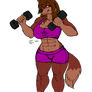 Buff Werewolf Girl Working Out