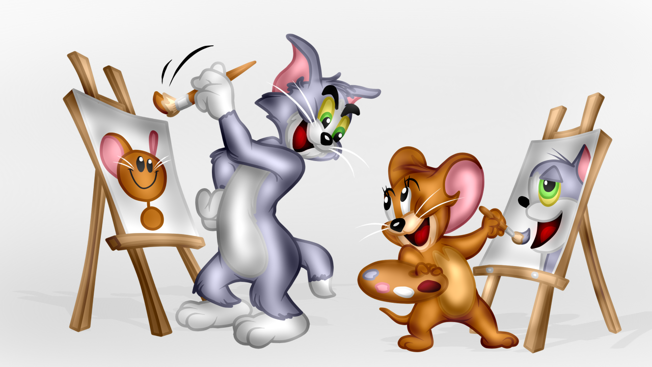 Tom and jerry top painting