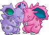 Nidoran cuddle