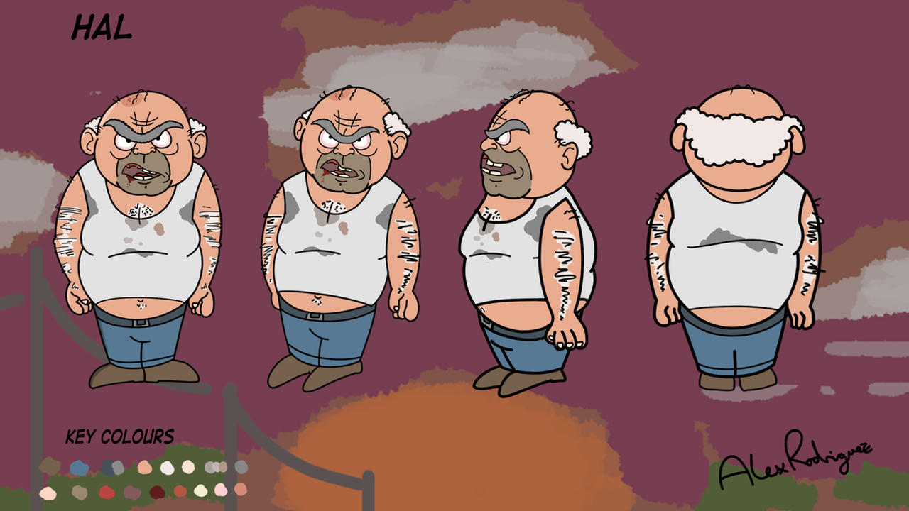Hal Out Line Hal Character Angles by LatentLoon on DeviantArt