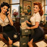 Retro Office Secretaries Pin-Up Pack (3 Images)