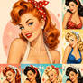 Retro Pin-Up Portrait Collection Pack (7 Images)