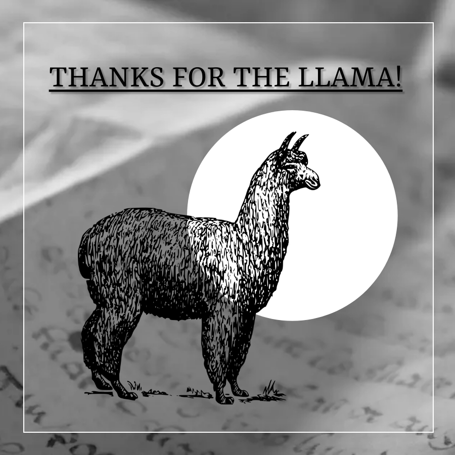 Thanks for the llama!