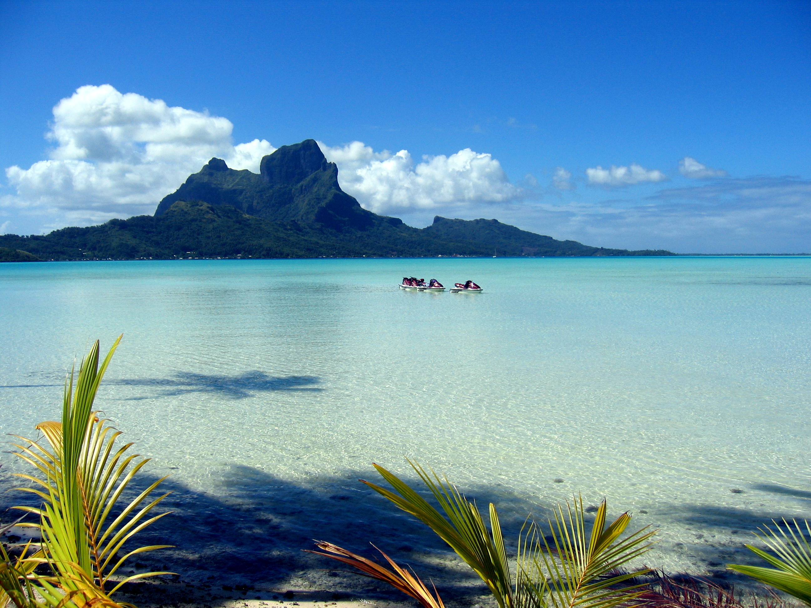 jetskiing off bora-bora