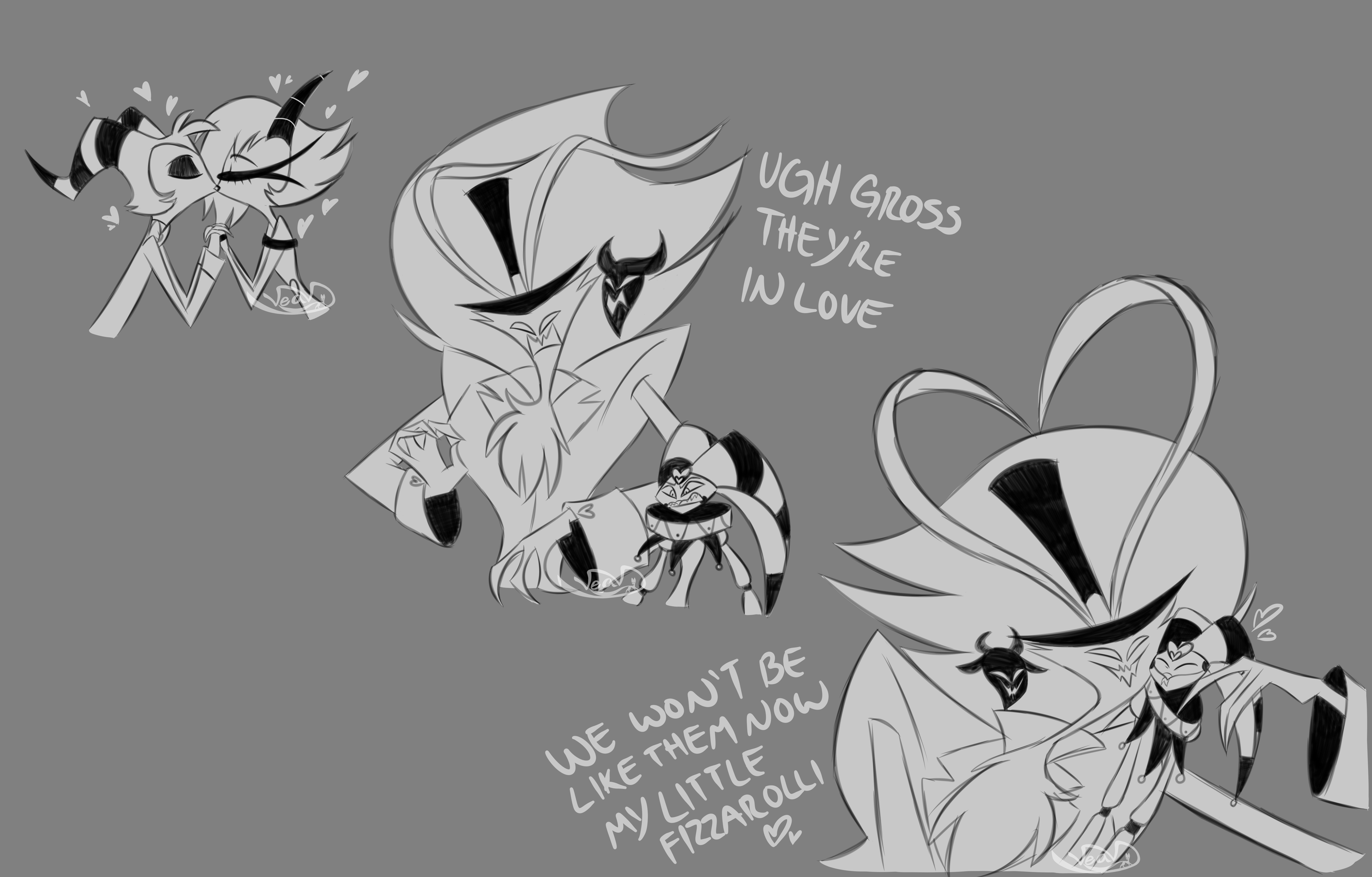 Eww Love (rough sketch) by Vea-V on DeviantArt