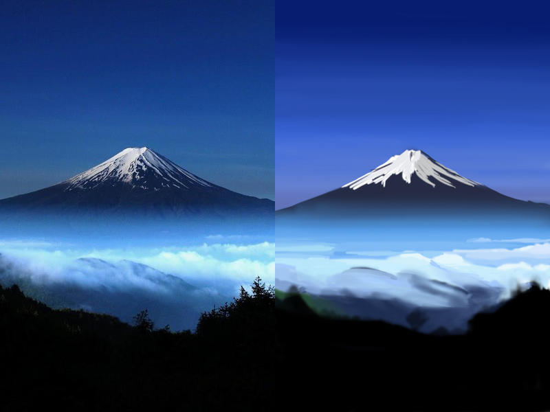 Mount Fuji study by JulieJean on DeviantArt