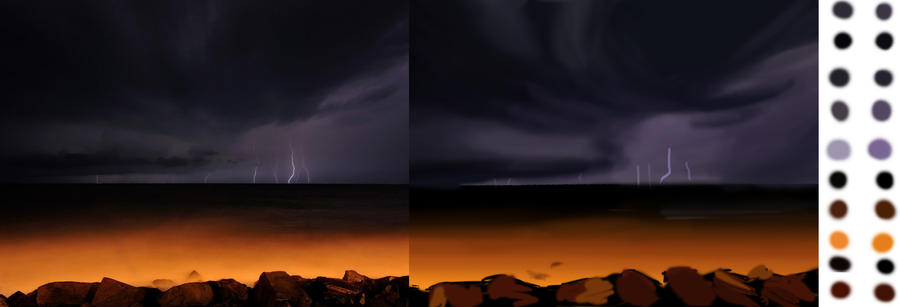 Lightning study by JulieJean on DeviantArt