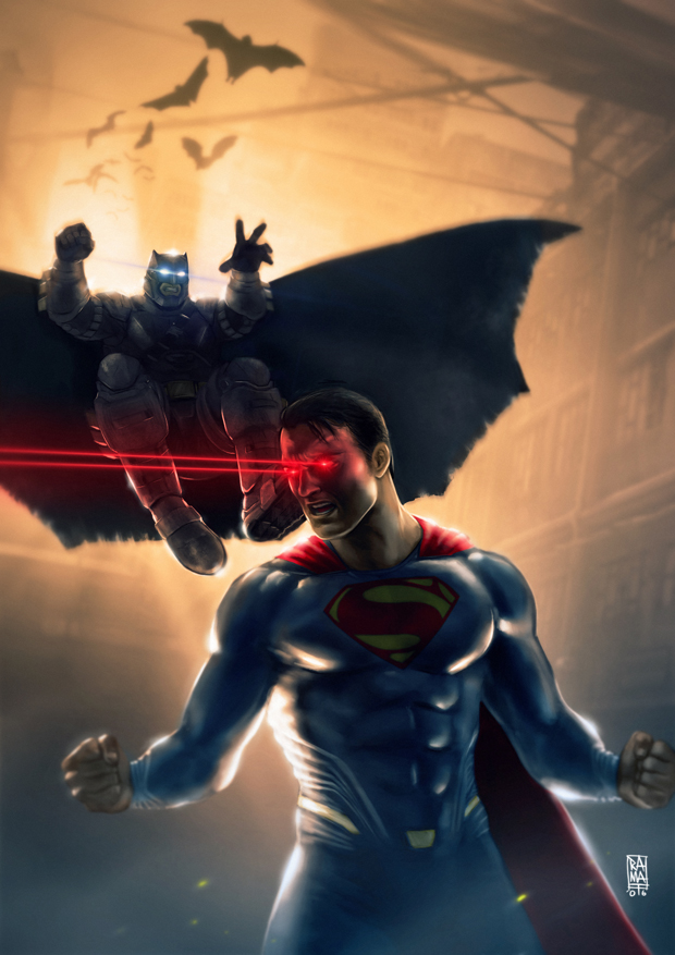 batman vs superman fan art