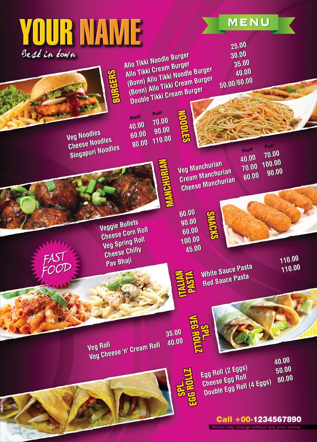 sonicmenu  Fast food menu, Food menu design, Fair food recipes