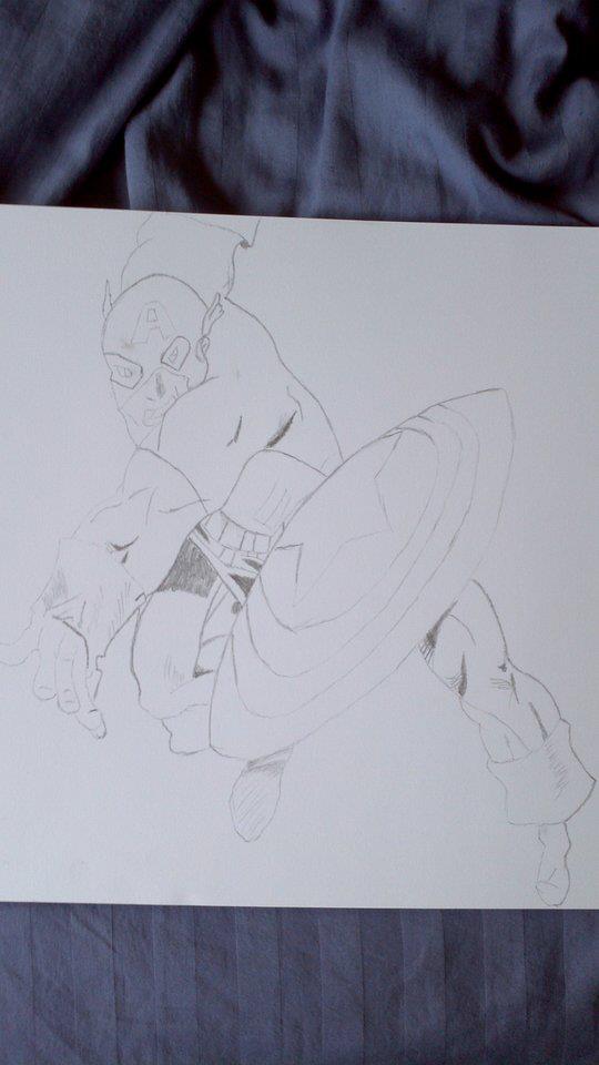 captain america sketch