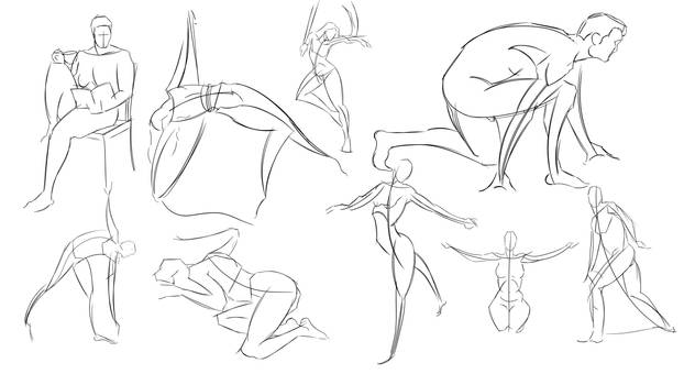 The Beauty of Stick Figures - Gesture Drawing by JujiBla on DeviantArt