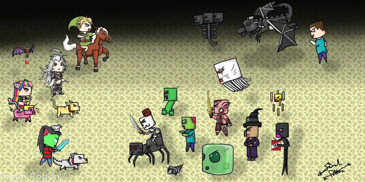 Minecraft fight by DeadlyDragoness on DeviantArt