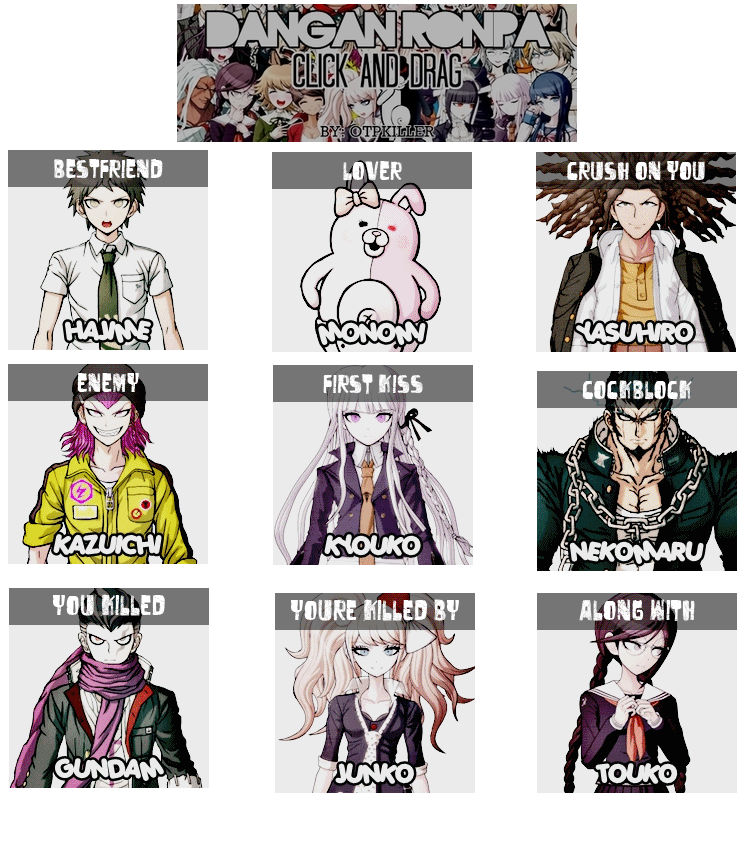 Click And Drag Danganronpa